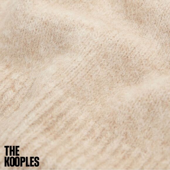 The Kooples **NWT** Knit V-neck Sweater With Baggy Sleeves in Beige - Picture 7 of 10